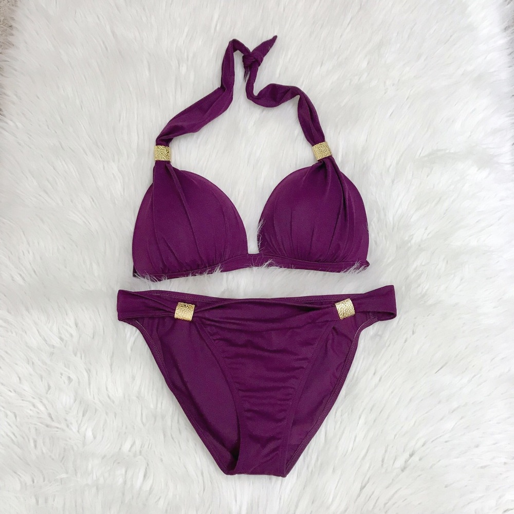 Venus Purple Bikini with Gold Hardware